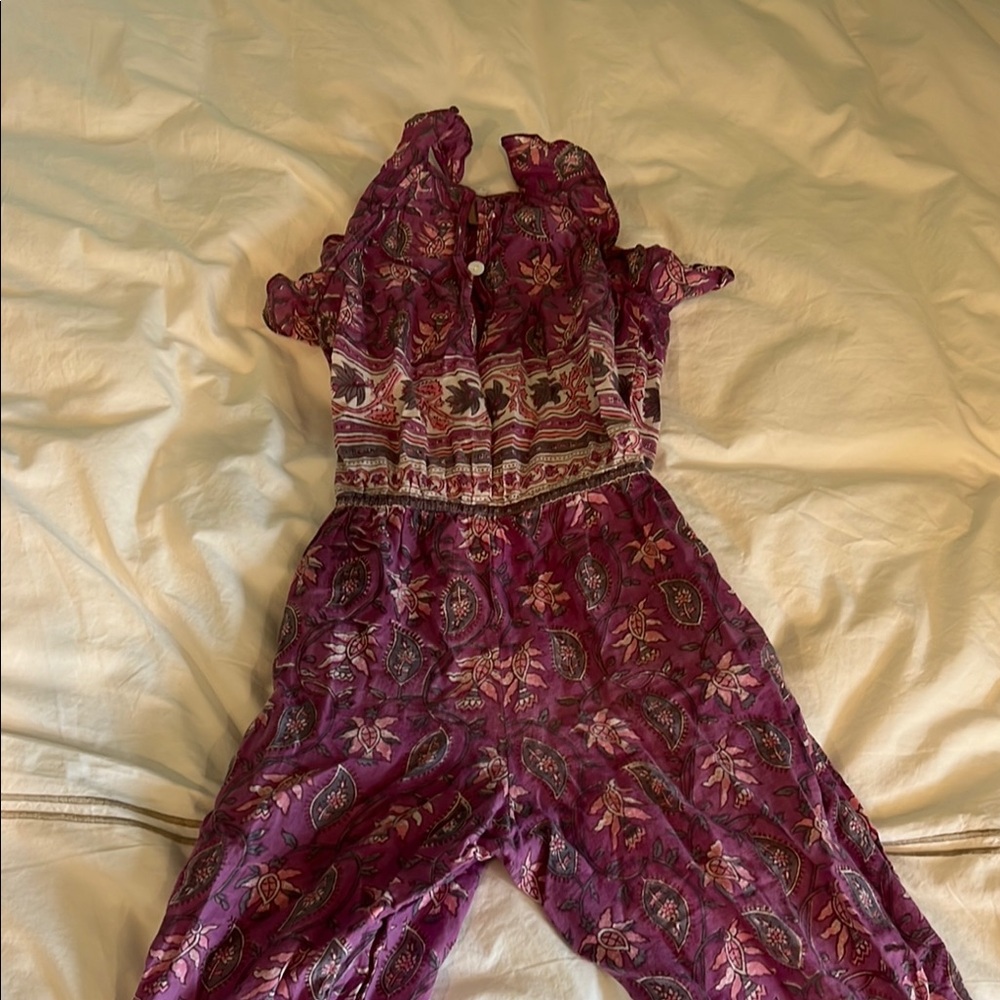 Girls  Purple Patterned Jumpsuits - Picture 5 of 5